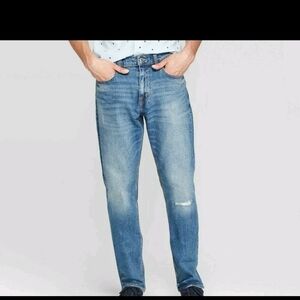 Nwot Goodfellow 34x30 Total Flex Slim Straight Jeabs